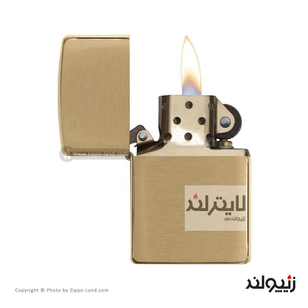 فندک زیپو مدل Brushed Brass کد 204b 2 فندک زیپو مدل Brushed Brass کد 204b - Image 2