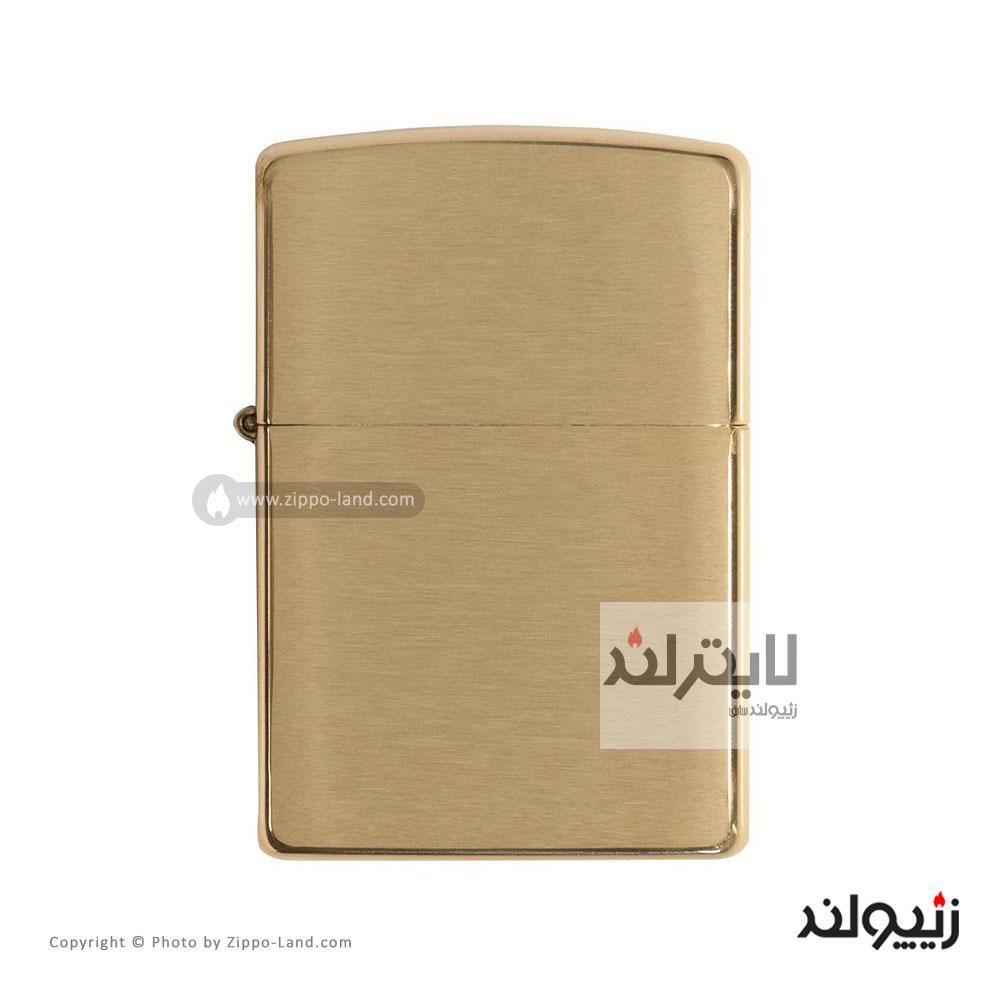 فندک زیپو مدل Brushed Brass کد 204b 1 فندک زیپو مدل Brushed Brass کد 204b