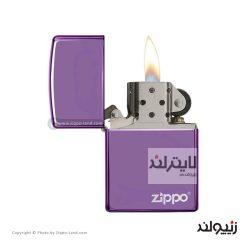 24747zl Classic High Polish Purple Zippo Logo 3