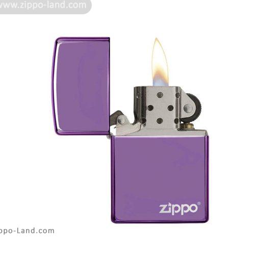 24747zl Classic High Polish Purple Zippo Logo 3