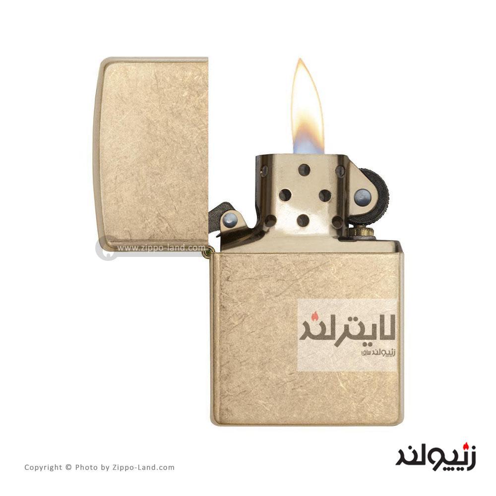 فندک زیپو مدل Armor Tumbled Brass کد 28496 2 فندک زیپو مدل Armor Tumbled Brass کد 28496 - Image 2