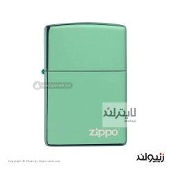 فندک زیپو مدل Classic High Polish Green Zippo Logo کد 28129zl