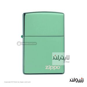 فندک زیپو مدل Classic High Polish Green Zippo Logo کد 28129zl