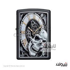 فندک زیپو مدل Skull Clock Design کد 29854