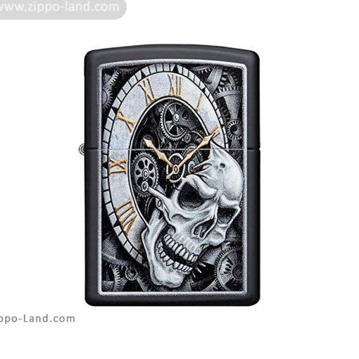 فندک زیپو مدل Skull Clock Design کد 29854