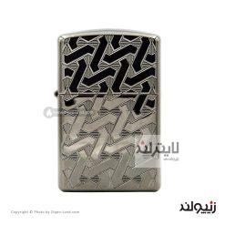 فندک زیپو مدل Armor Geometric Weave کد 49173
