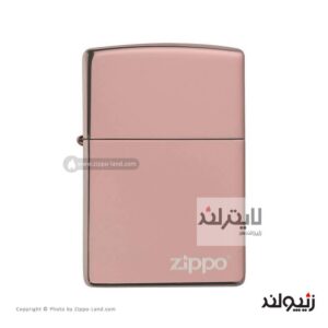 فندک زیپو مدل Classic High Polish Rose Gold Zippo Logo کد 49190zl