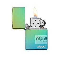 49191zl Classic High Polish Teal Zippo Logo 2