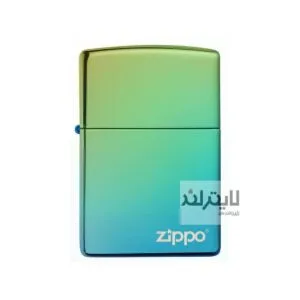 فندک زیپو مدل Classic High Polish Teal Zippo Logo کد 49191zl