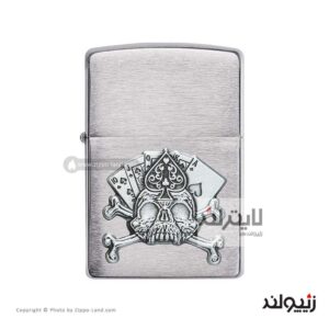 فندک زیپو مدل Card Skull Emblem Design کد 49293