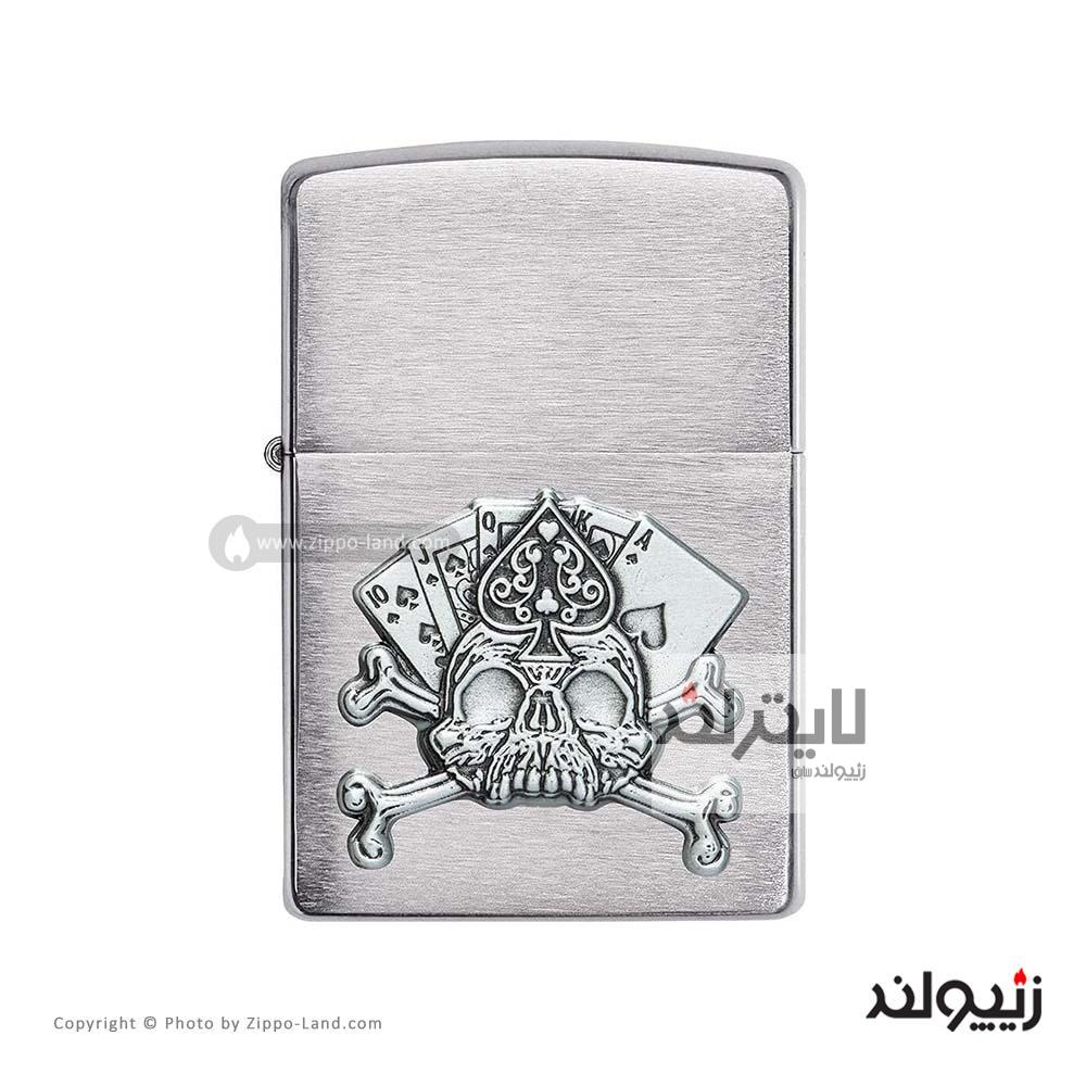فندک زیپو مدل Card Skull Emblem Design کد 49293 1 فندک زیپو مدل Card Skull Emblem Design کد 49293