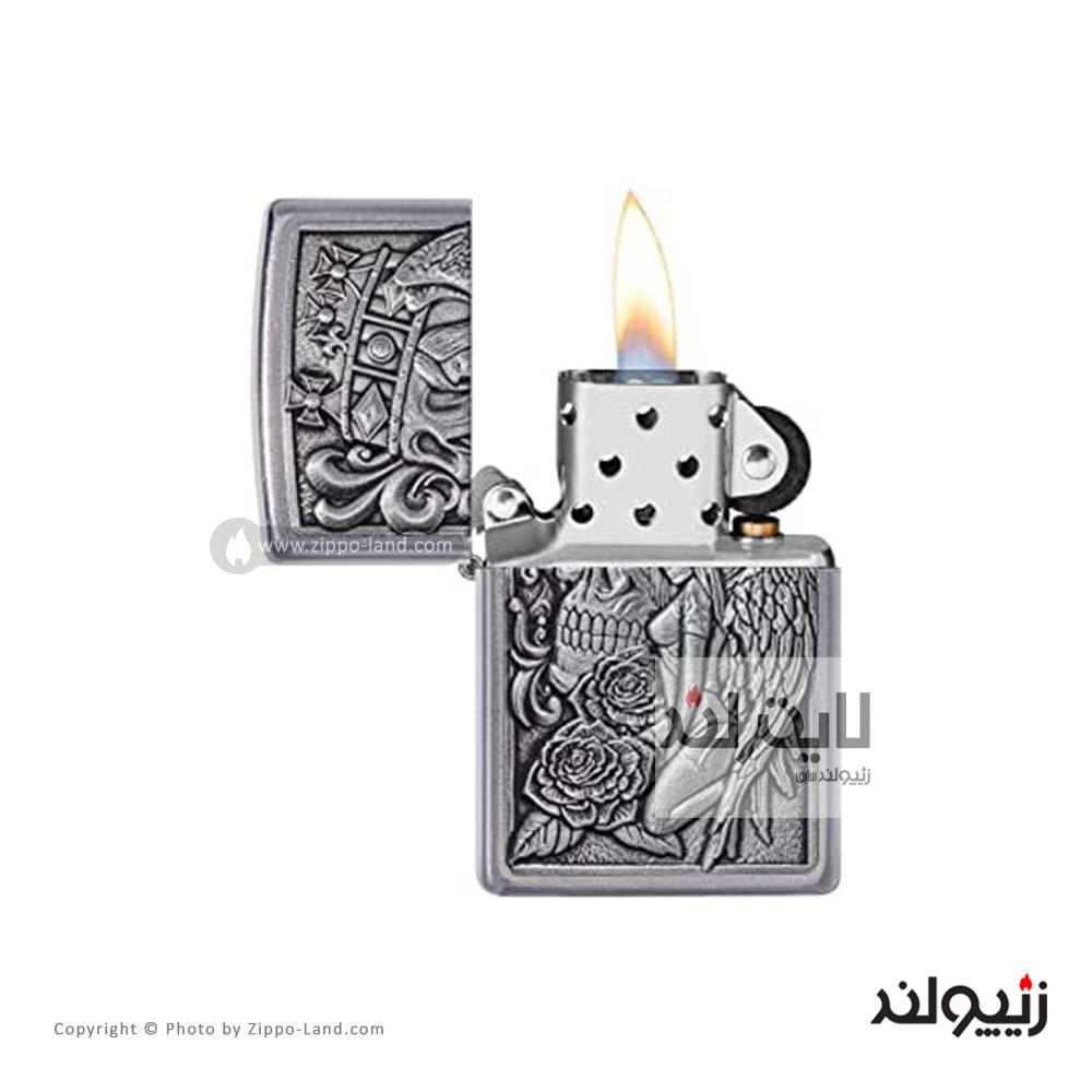 فندک زیپو مدل Skull and Angel Emblem Design کد 49442 2 فندک زیپو مدل Skull and Angel Emblem Design کد 49442 - Image 2