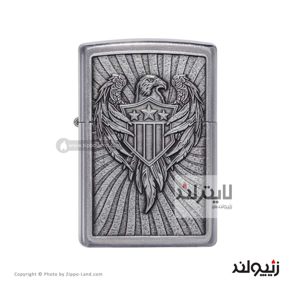 فندک زیپو مدل Eagle Shield Emblem Design کد 49450 1 فندک زیپو مدل Eagle Shield Emblem Design کد 49450