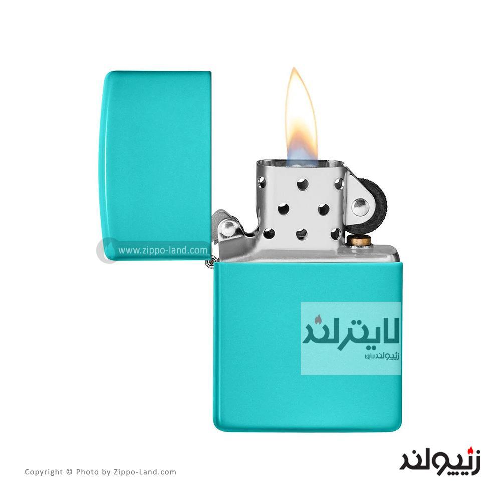 فندک زیپو مدل Classic Flat Turquoise کد 49454 2 فندک زیپو مدل Classic Flat Turquoise کد 49454 - Image 2