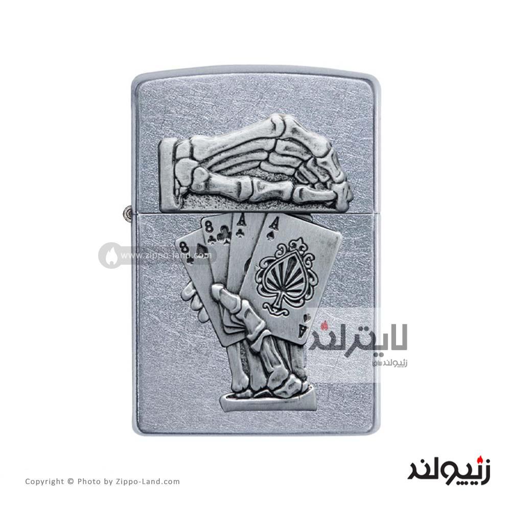 فندک زیپو مدل Dead Mans Hand Emblem Design کد 49536 1 فندک زیپو مدل Dead Mans Hand Emblem Design کد 49536