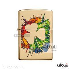 فندک زیپو مدل Graffiti Clover Design کد 49125