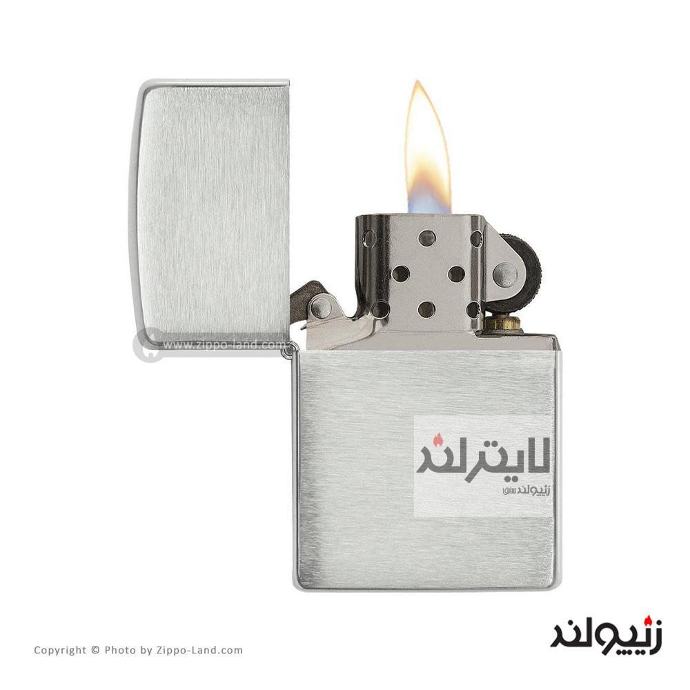 فندک زیپو مدل Brushed Sterling Silver کد 13 2 فندک زیپو مدل Brushed Sterling Silver کد 13 - Image 2