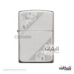 فندک زیپو مدل Sterling Silver Diagonal Filigree Design کد 49479