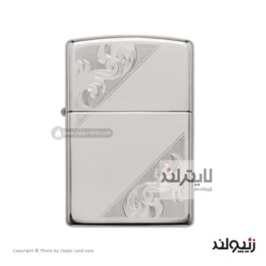 فندک زیپو مدل Sterling Silver Diagonal Filigree Design کد 49479