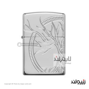 فندک زیپو مدل Sterling Silver Tree Of Life Design کد 49552