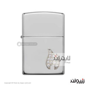فندک زیپو مدل Sterling Silver Flame Emblem کد 49554