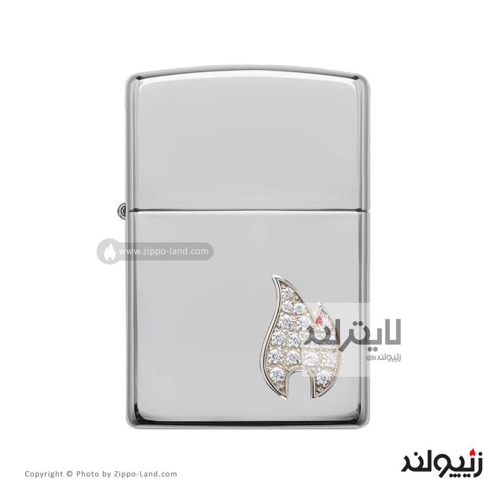 فندک زیپو مدل Sterling Silver Flame Emblem کد 49554 1 فندک زیپو مدل Sterling Silver Flame Emblem کد 49554