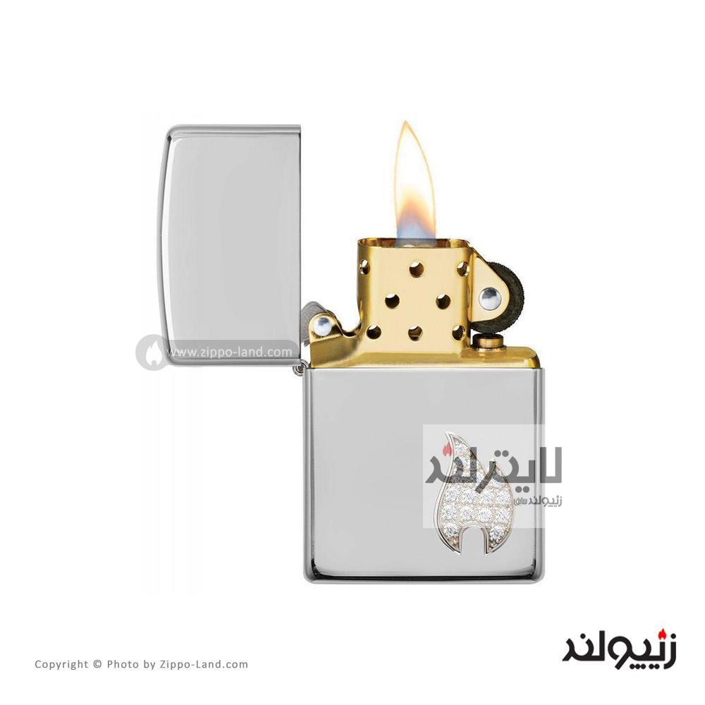 فندک زیپو مدل Sterling Silver Flame Emblem کد 49554 2 فندک زیپو مدل Sterling Silver Flame Emblem کد 49554 - Image 2