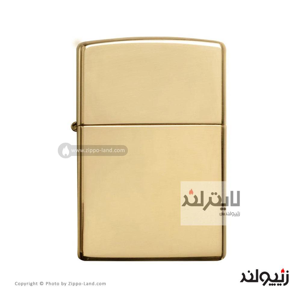 فندک زیپو مدل Classic High Polish Brass کد 254b 1 فندک زیپو مدل Classic High Polish Brass کد 254b