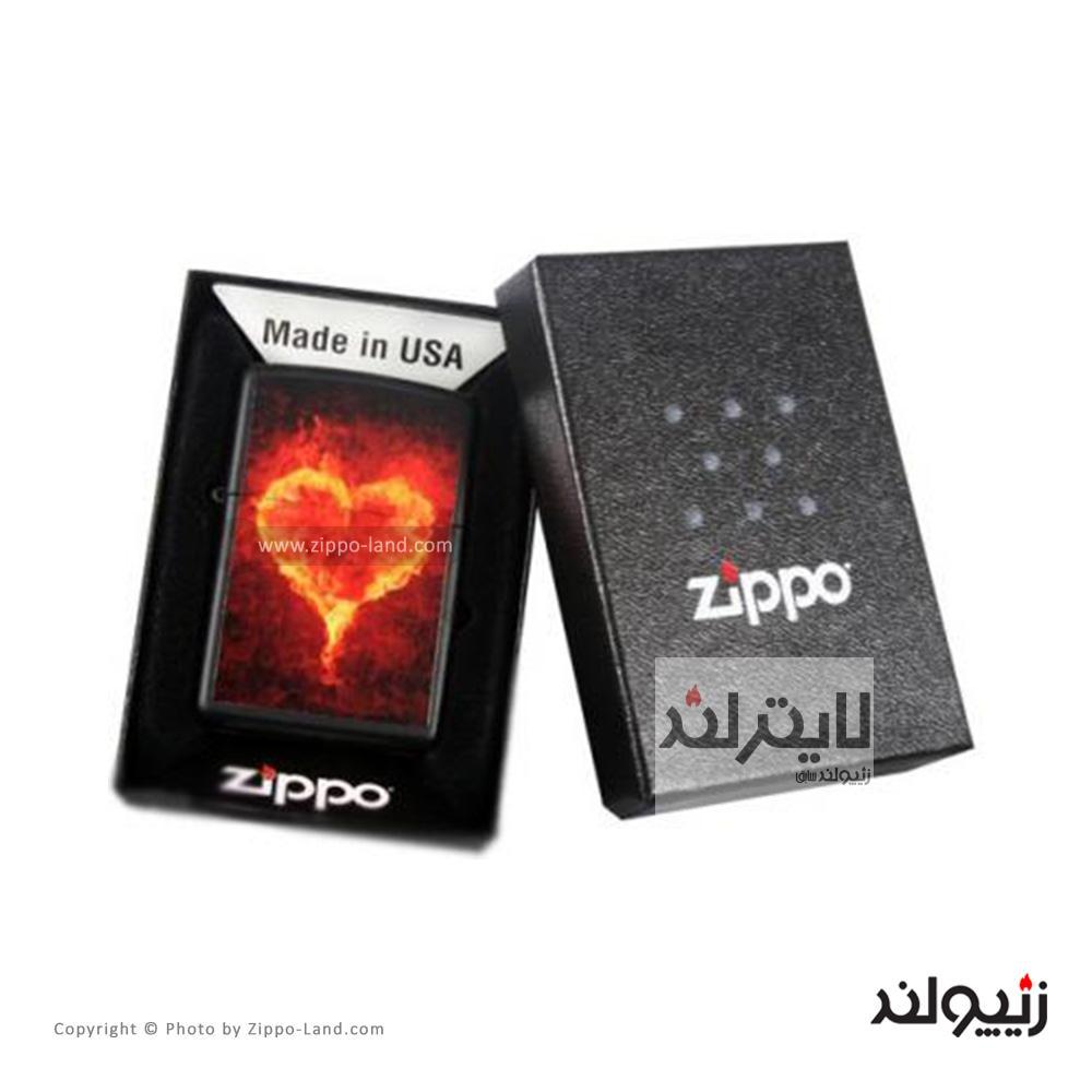 فندک زیپو مدل Flaming Heart کد 28313 2 فندک زیپو مدل Flaming Heart کد 28313 - Image 2
