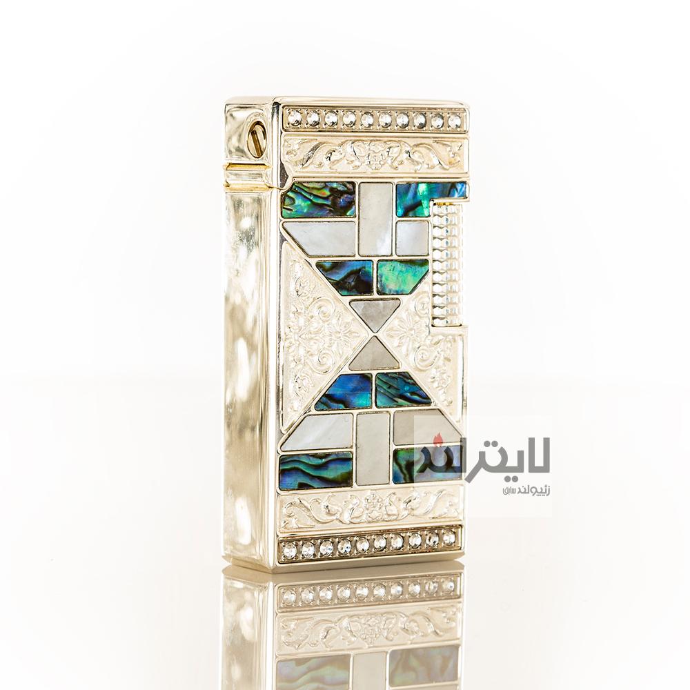 فندک گازی سارومه نقره با روکش صدف طبیعی کد SD1-39 1 فندک گازی سارومه نقره با روکش صدف طبیعی کد SD1-39