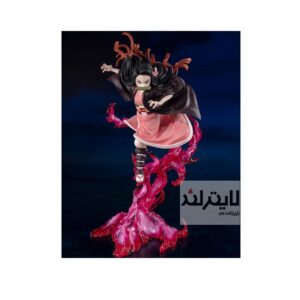 فیگور Nezuko Kamado از انیمه Demon Slayer در حال اجرای هنر خون شیطانی ساخت شرکت Bandai Tamashii