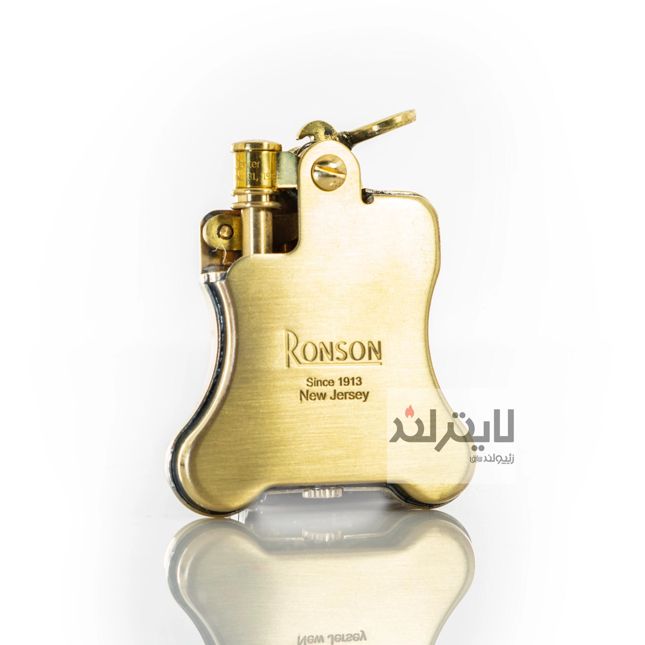 فندک بنزینی رونسون مدل Banjo Brass Satin کد R010026