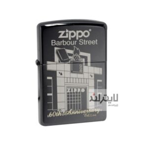 فندک زیپو مدل 60th Anniversary Barbour Street Black Ebony کد 28790