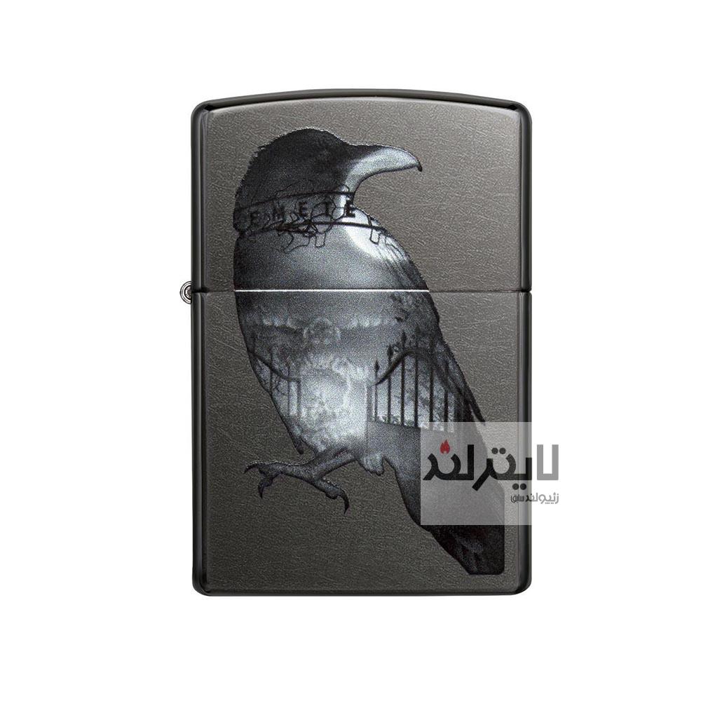 فندک زیپو مدل Double Exposed Raven کد 29407 1 فندک زیپو مدل Double Exposed Raven کد 29407