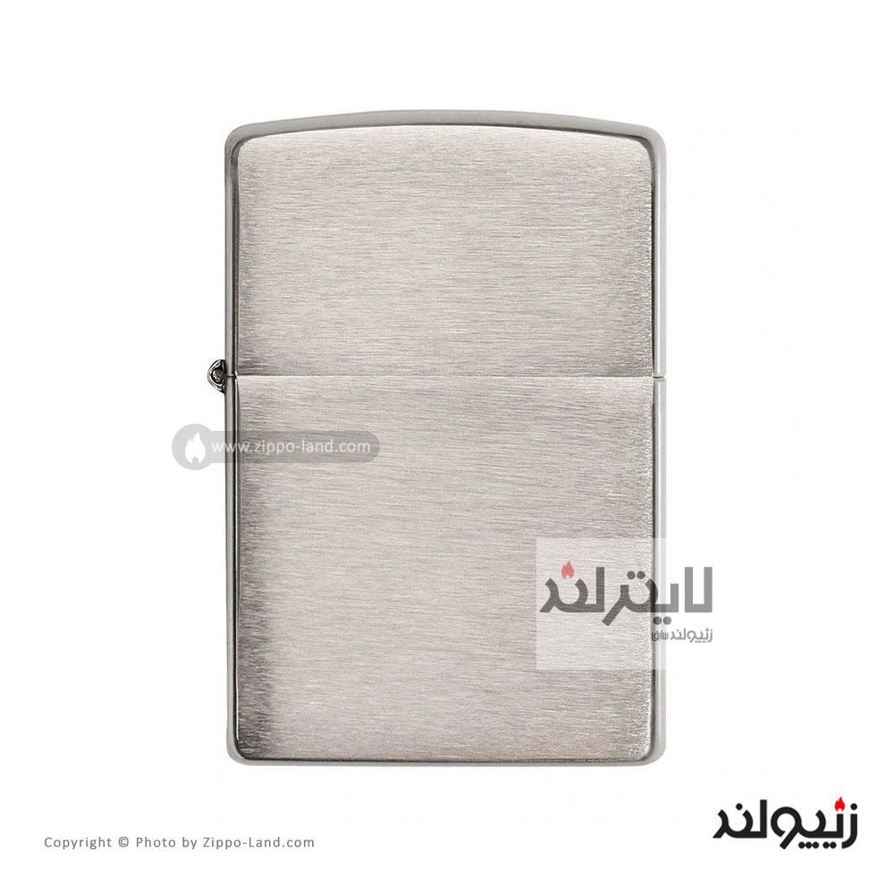 فندک زیپو مدل Brushed Chrome کد 200 1 فندک زیپو مدل Brushed Chrome کد 200