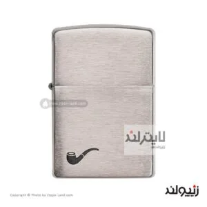 فندک زیپو مدل Pipe Brushed Chrome کد 200pl