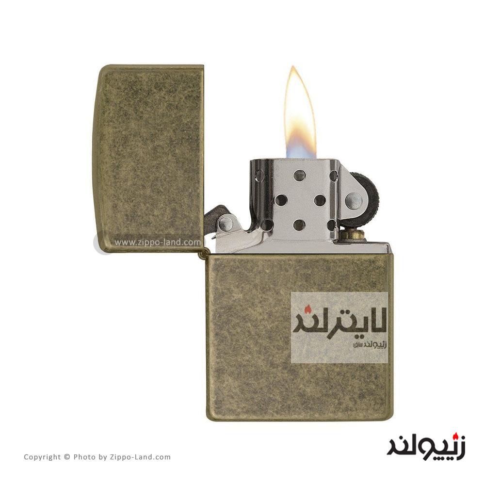 فندک زیپو مدل Antique Brass کد 201fb 2 فندک زیپو مدل Antique Brass کد 201fb - Image 2