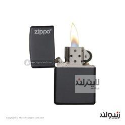 فندک زیپو مدل زیپو لوگو کد 218zl روشن