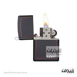 فندک زیپو مدل زیپو لوگو کد 218zb روشن