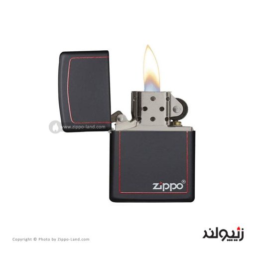 فندک زیپو مدل زیپو لوگو کد 218zb روشن