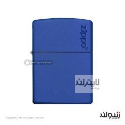 فندک زیپو مدل Classic Royal Blue Matte Zippo Logo کد 229zl