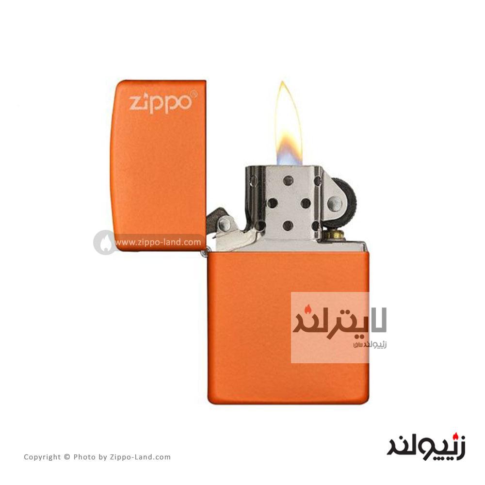 فندک زیپو مدل زیپو لوگو کد 231zl 2 فندک زیپو مدل زیپو لوگو کد 231zl با شعله روشن