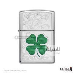 فندک زیپو مدل Clover High Polish Chrome کد 24699