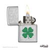 فندک زیپو مدل Clover High Polish Chrome کد 24699 5 24699 Clover High Polish Chrome Design 2