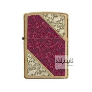 فندک زیپو مدل Brushed Brass Damask کد 28377