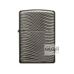 فندک زیپو مدل Armor Waves Deep Carved Black Ice کد 29234
