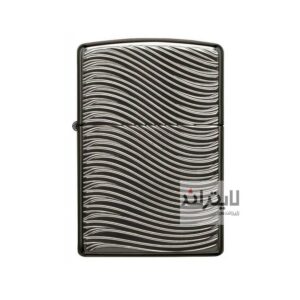 فندک زیپو مدل Armor Waves Deep Carved Black Ice کد 29234