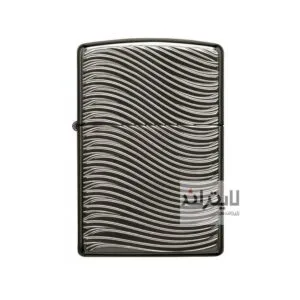 فندک زیپو مدل Armor Waves Deep Carved Black Ice کد 29234