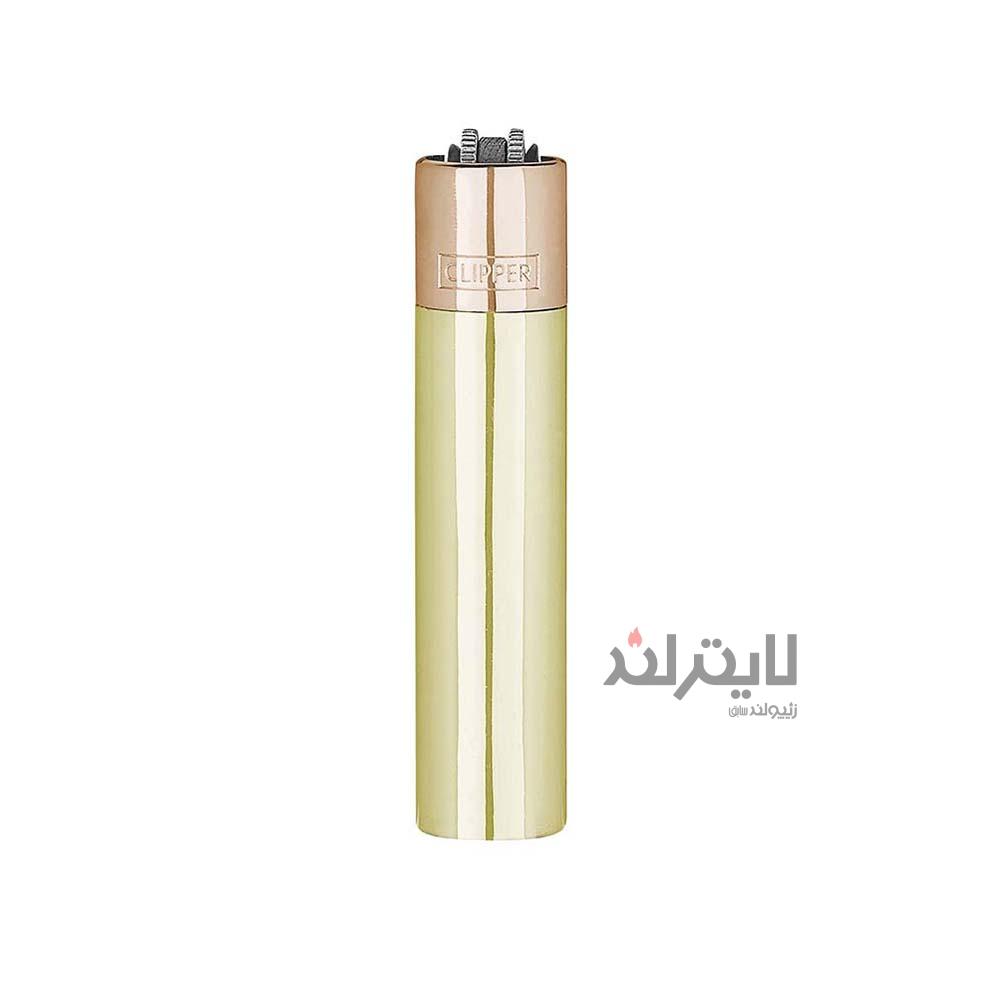 فندک گازی کلیپر مدل Reusable Gold Marble-gold rosegold 1 فندک گازی کلیپر مدل Reusable Gold Marble