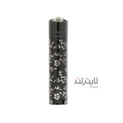 فندک گازی کلیپر مدل Silver Pattern-black